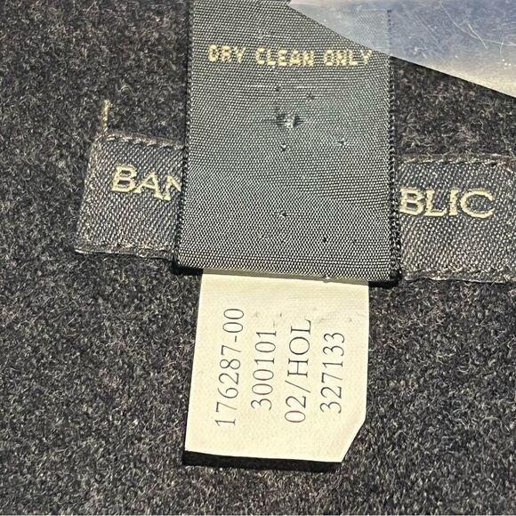 Banana Republic Stretch Skirt Gray Size 2 Wool Blend Pencil Midi - Picture 4 of 5